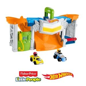 💥🆕💥 Fisher Price Little People x Hot Wheels Race & Go Track Set